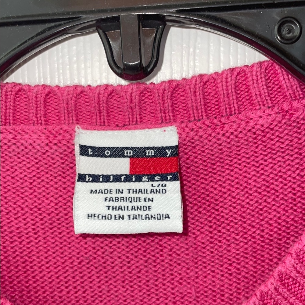 Tommy Hilfiger Girls Fuchsia Sweater Star - Picture 2 of 5